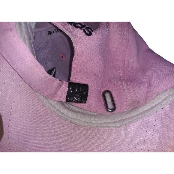 Adidas Logo Pink Baseball Hat Adjustable Buckle Strap Unisex Pink Cap One Size - Picture 5 of 10